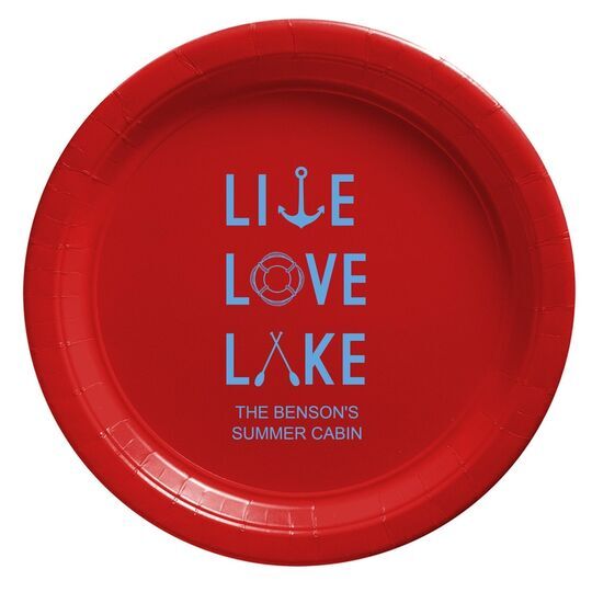 Live, Love, Lake Paper Plates